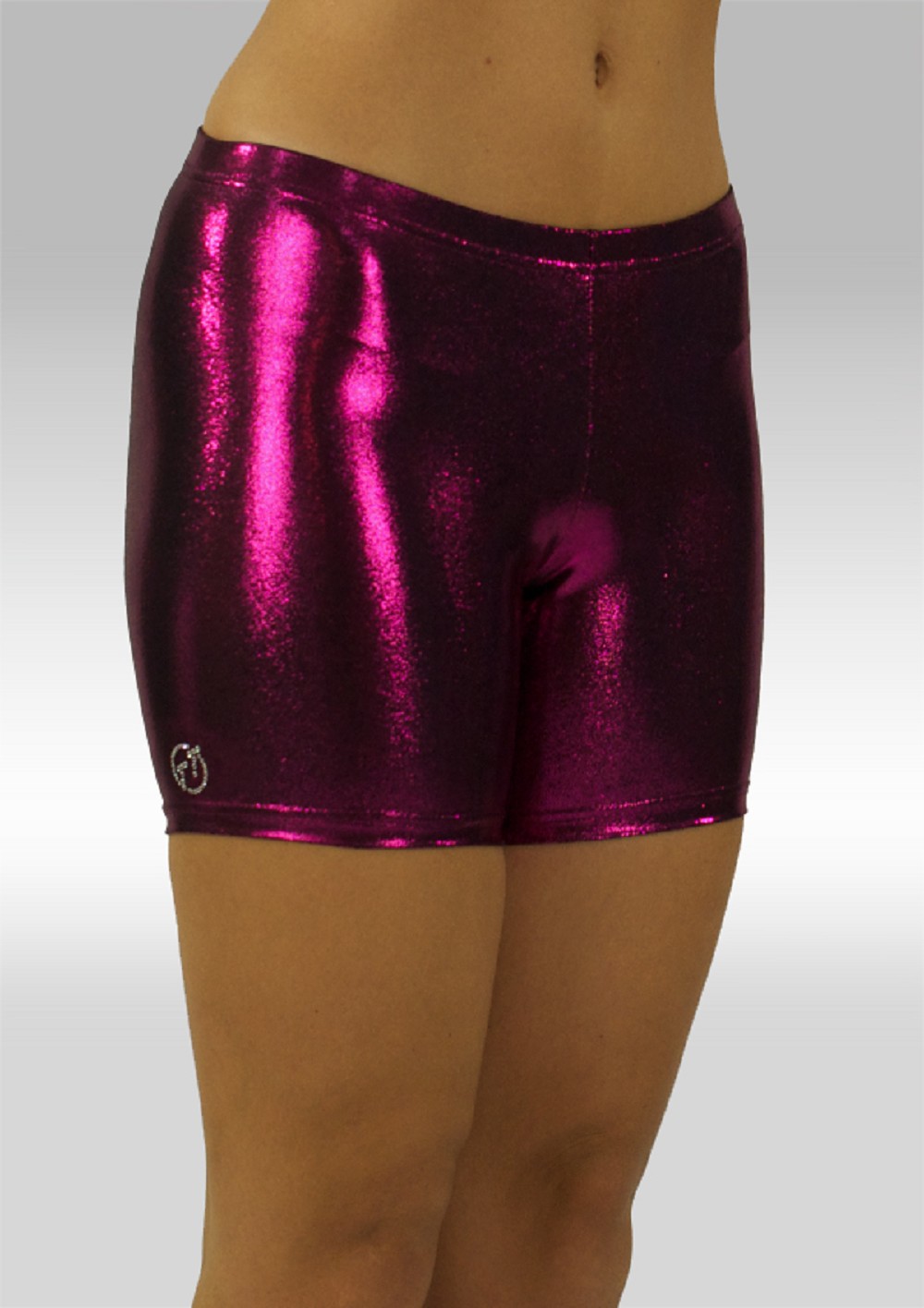 Legging kort wetlook aubergine